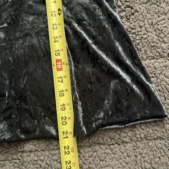 Mossimo Crushed Velvet Swing Camisole Womens SMALL Navy Blue Dark Fairy Goth - Picture 7 of 7